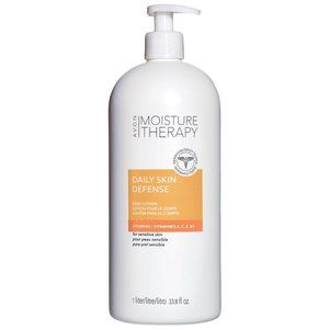 Avon Moisture Therapy 33.8 Fluid Ounce Bonus Size Daily Skin Defense Body Lotion